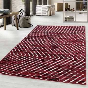 Teppich Kurzflor Teppich Bora Rot, Teppich Boss, Läufer, Höhe: 10 mm