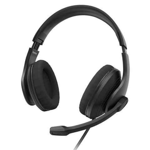 Hama PC-Office-Headset "HS-USB300 V2", Stereo, Schwarz, USB-Headset PC-Headset (Kompatible Betriebssysteme: Windows 11/110/8/7)