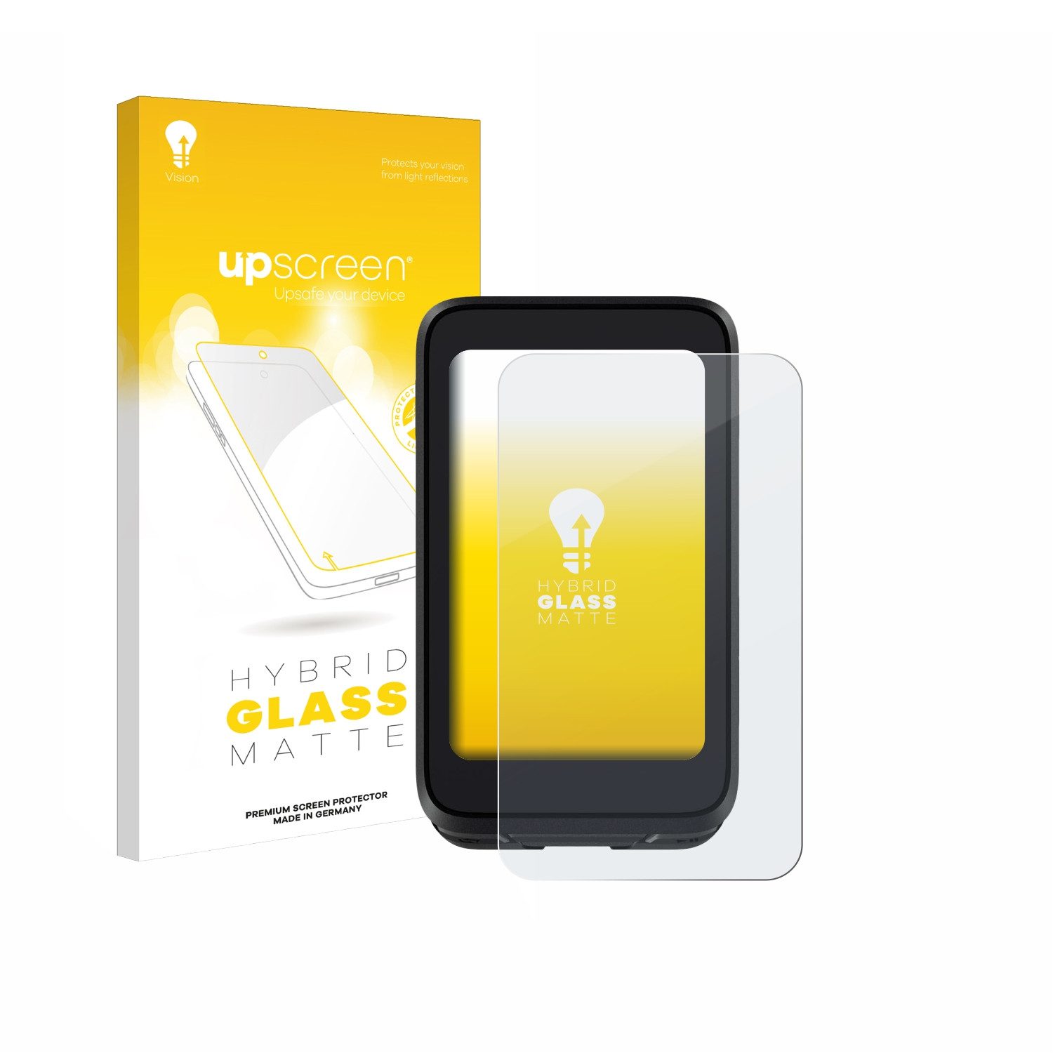 upscreen Displayschutzglas Folie für igpsport BiNavi Air, Schutzfolie Glas Panzer Display Schutz matt