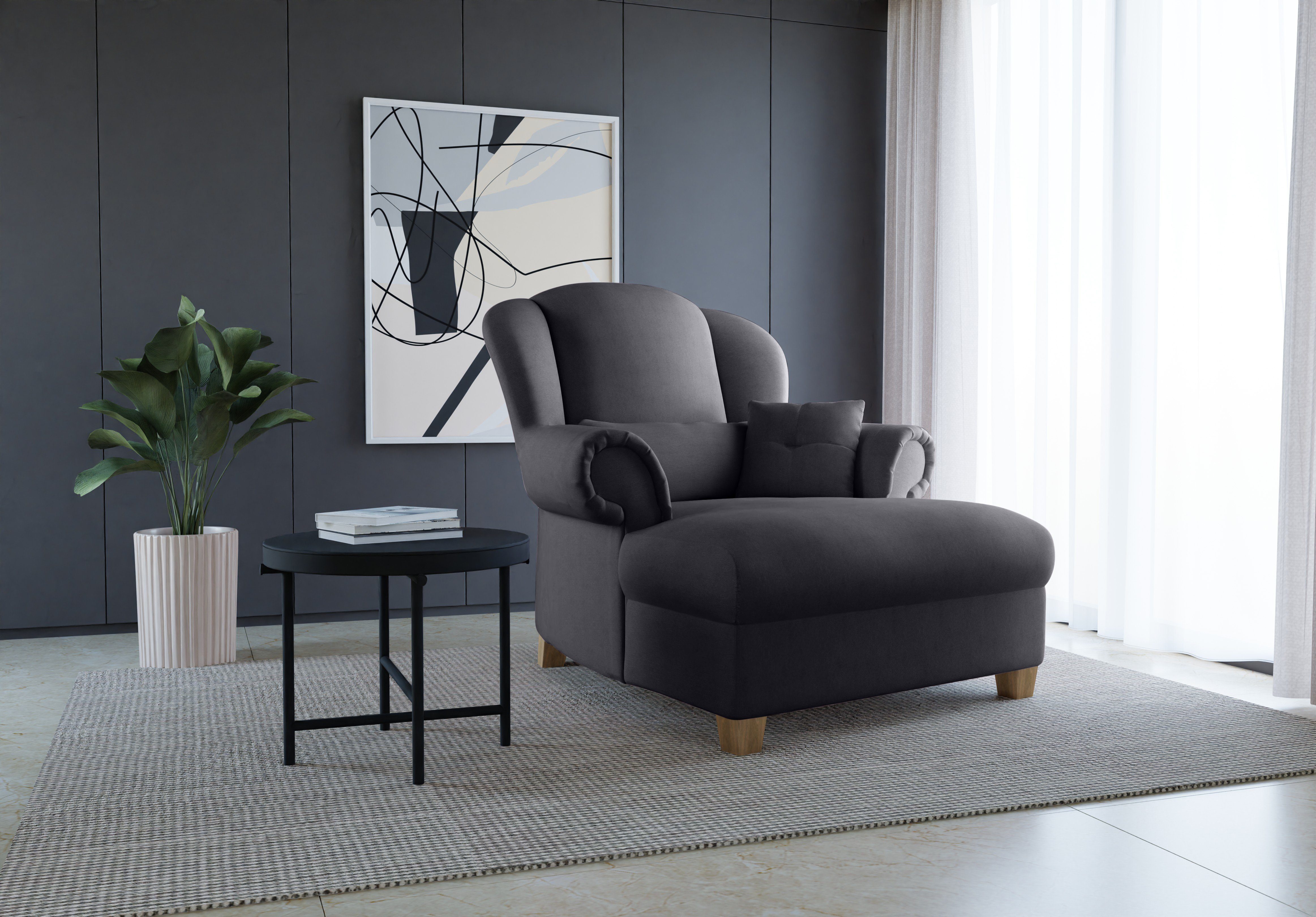 Sofa Dreams Loveseat London (Fernsehsessel), Polstersessel, Webstoff, Stoffsessel Graphite