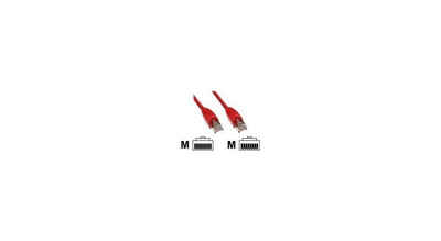 Inline InLine Netzwerk-Kabel 3m rot Netzwerkkabel