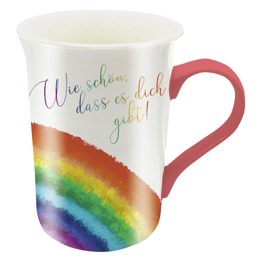 St. Benno Verlag Tasse Regenbogen-Tasse »Wie schön, dass es dich gibt«