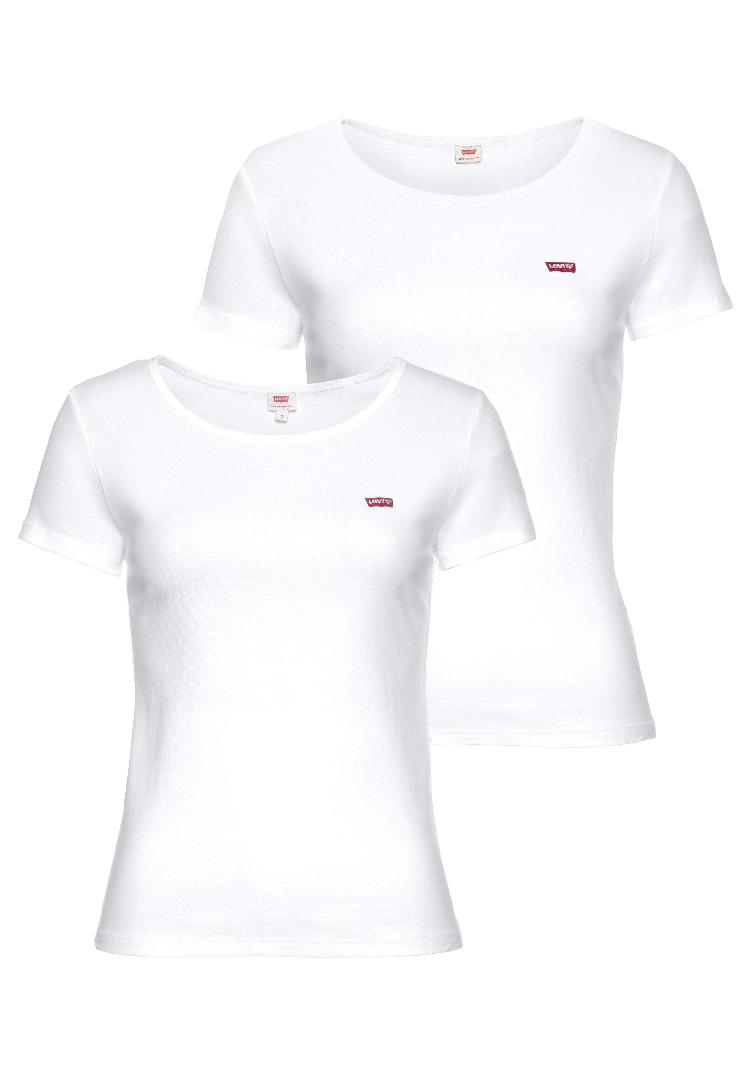 Levi's® T-Shirt Mini-Logo (2-tlg., 2er-Pack) mit kleiner Markenlogo-Stickerei auf der Brust