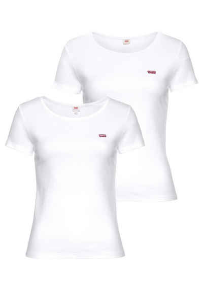 Levi's® T-Shirt »Mini-Logo« (2-tlg., 2er-Pack) mit kleiner Markenlogo-Stickerei auf der Brust