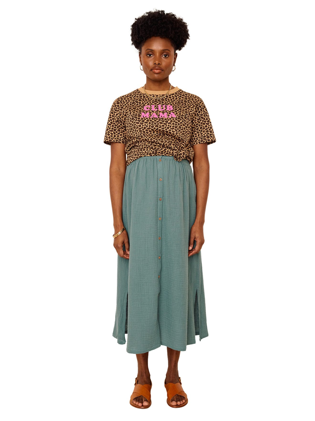 vertbaudet Umstandsrock Umstands-Maxirock aus Musselin mit breiten Dehnbund