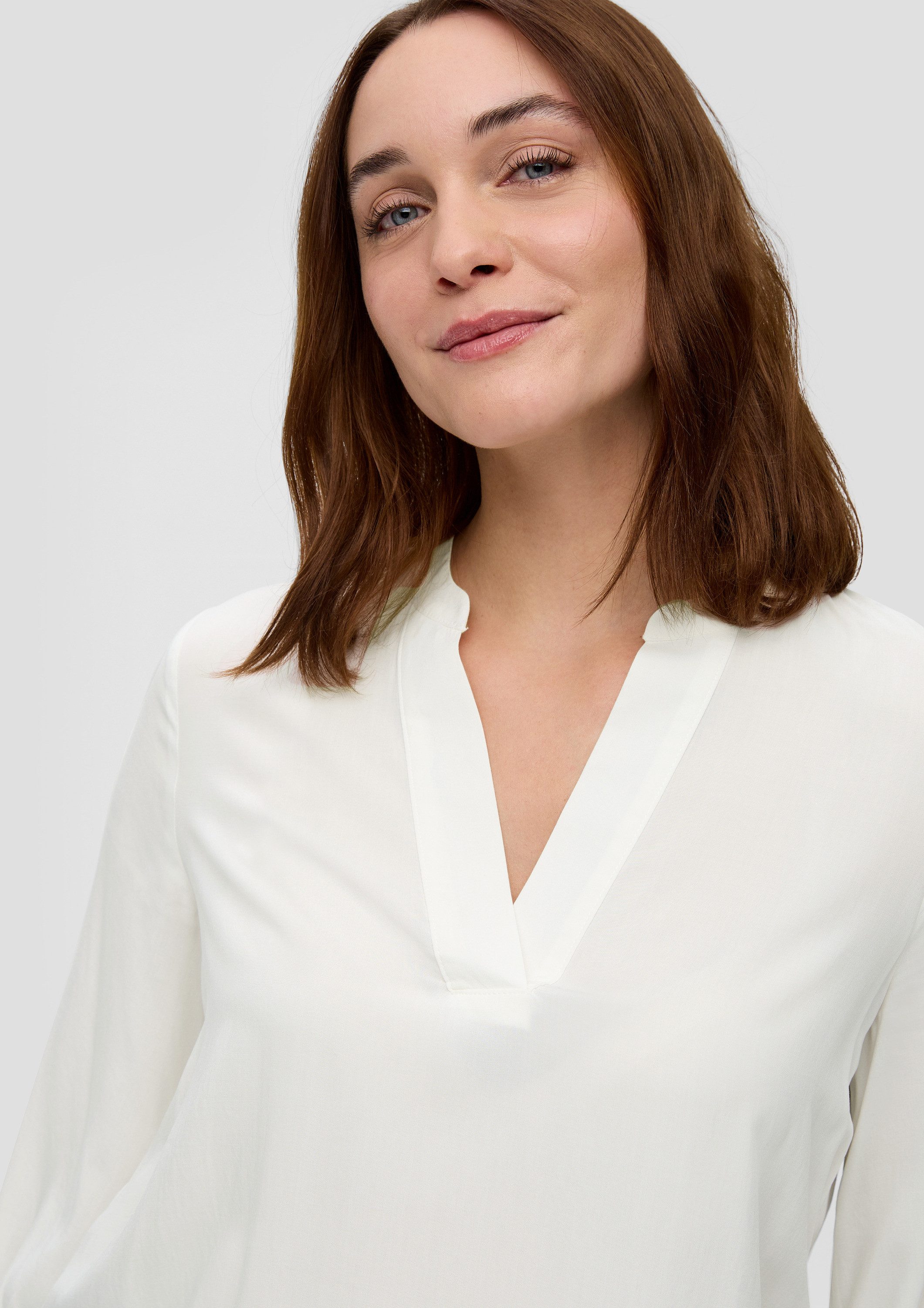 s.Oliver Kurzarmbluse Bluse Tunikabluse mit All-over-Print