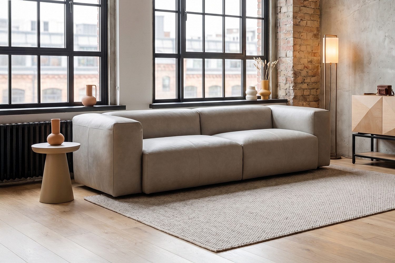KAWOLA 4-Sitzer CELESTE Ledersofa – Zeitlose Eleganz, hochwertig gefertigt, 4-Sitzer Ledersofa – Luxuriöser Komfort, edles Statement