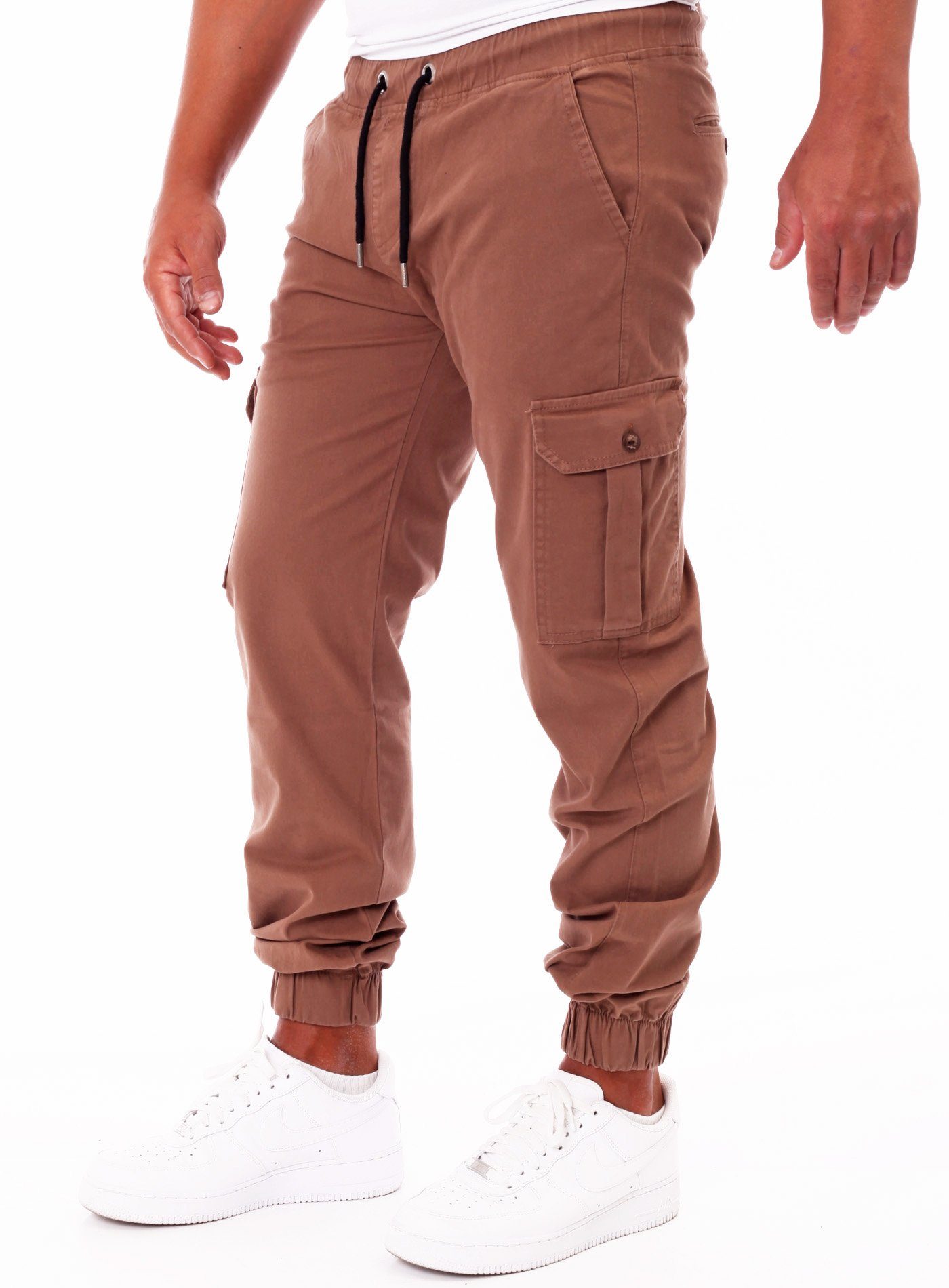 Reslad Cargohose Reslad Chinohose Herren Chino Freizeithose Cargo-Hose Jogginghose (1-tlg) bequeme Chino Hose Herren lange Hose mit Seitentaschen