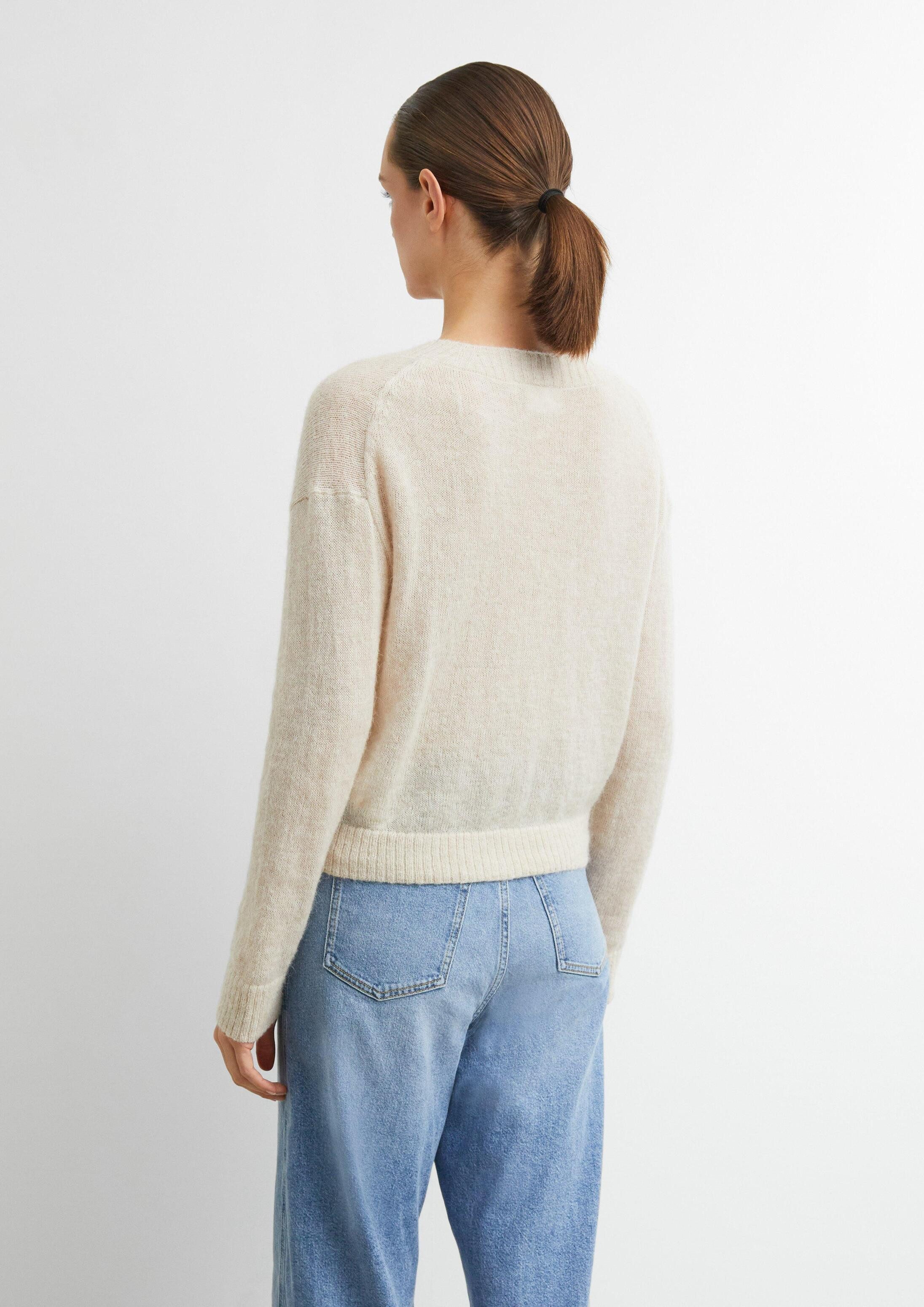 comma Cardigan Strickjacke Leichter Cardigan aus Alpakamix