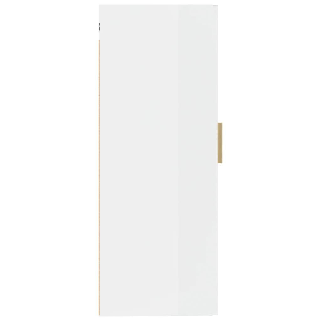 Hochglanz-Weiß furnicato cm Holzwerkstoff 35x34x90 Wandschrank Wandregal