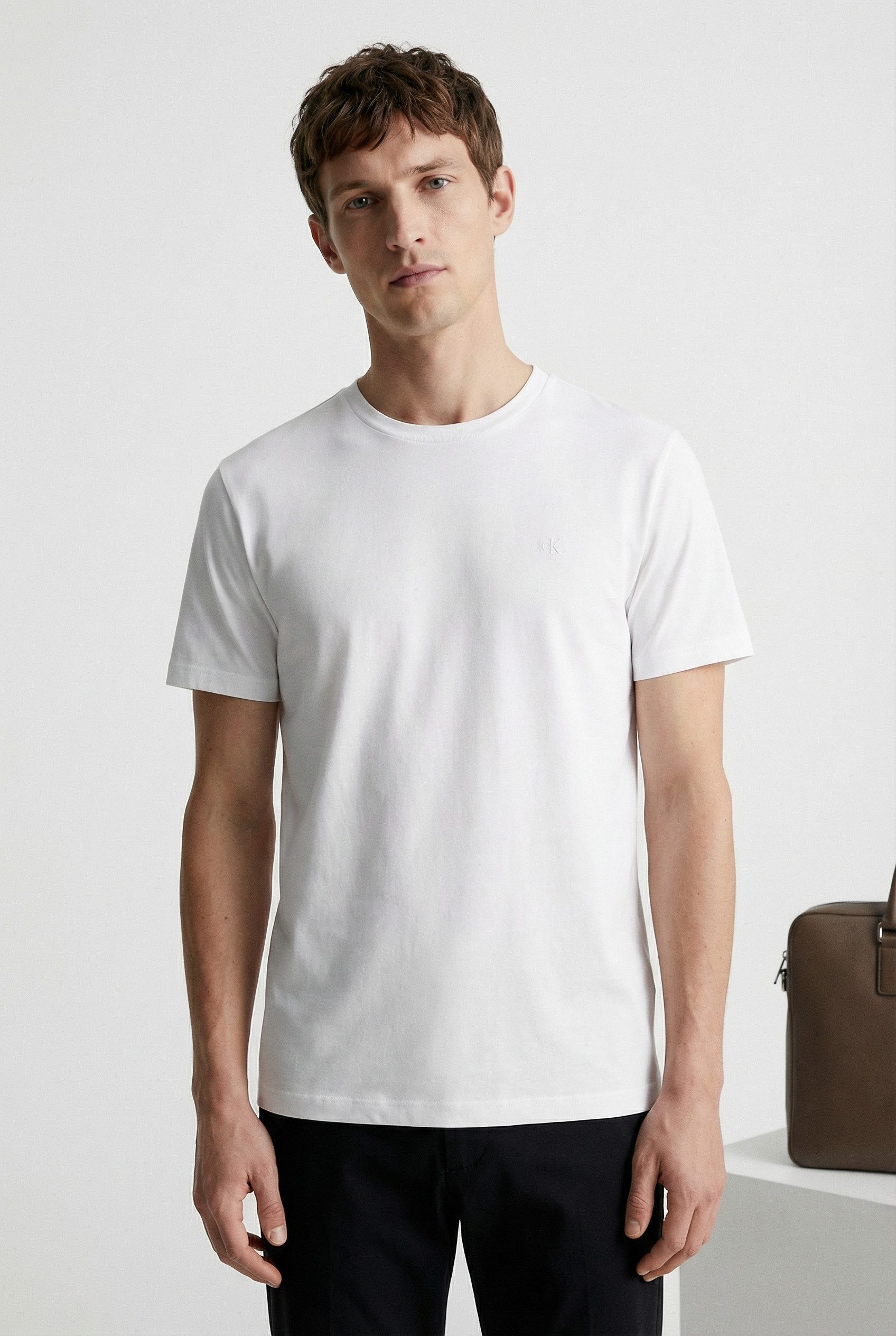 Calvin Klein T-Shirt 2 Pack SS STRETCH COTTON SLIM TEE (Packung, 2-tlg) Rundhalsausschnitt, slim fit