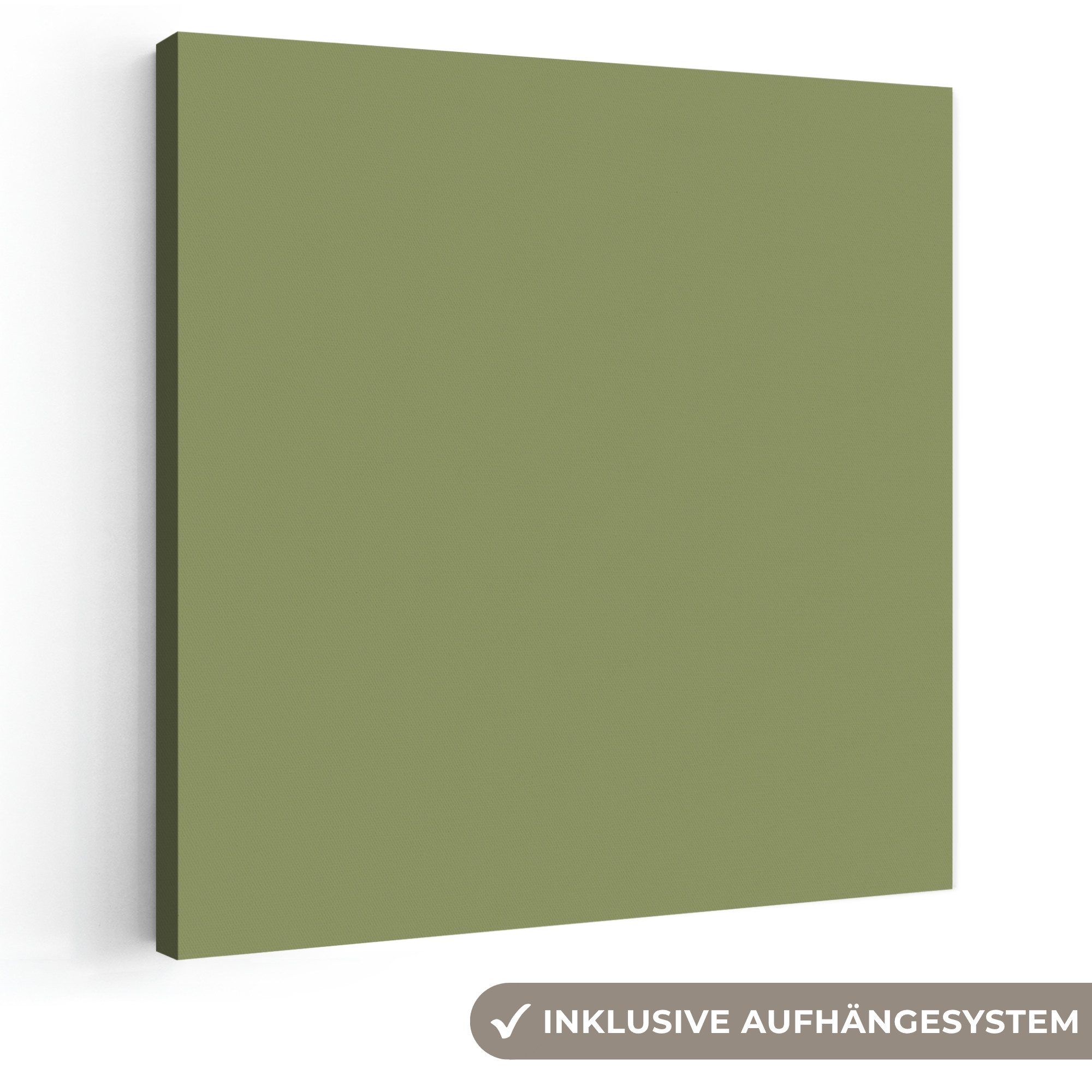 OneMillionCanvasses® Leinwandbild Kräuter - Matcha - Grün, Fotodruck (1 St), Wandbild, Deko Schlafzimmer Wohnzimmer Flur 20x20 cm