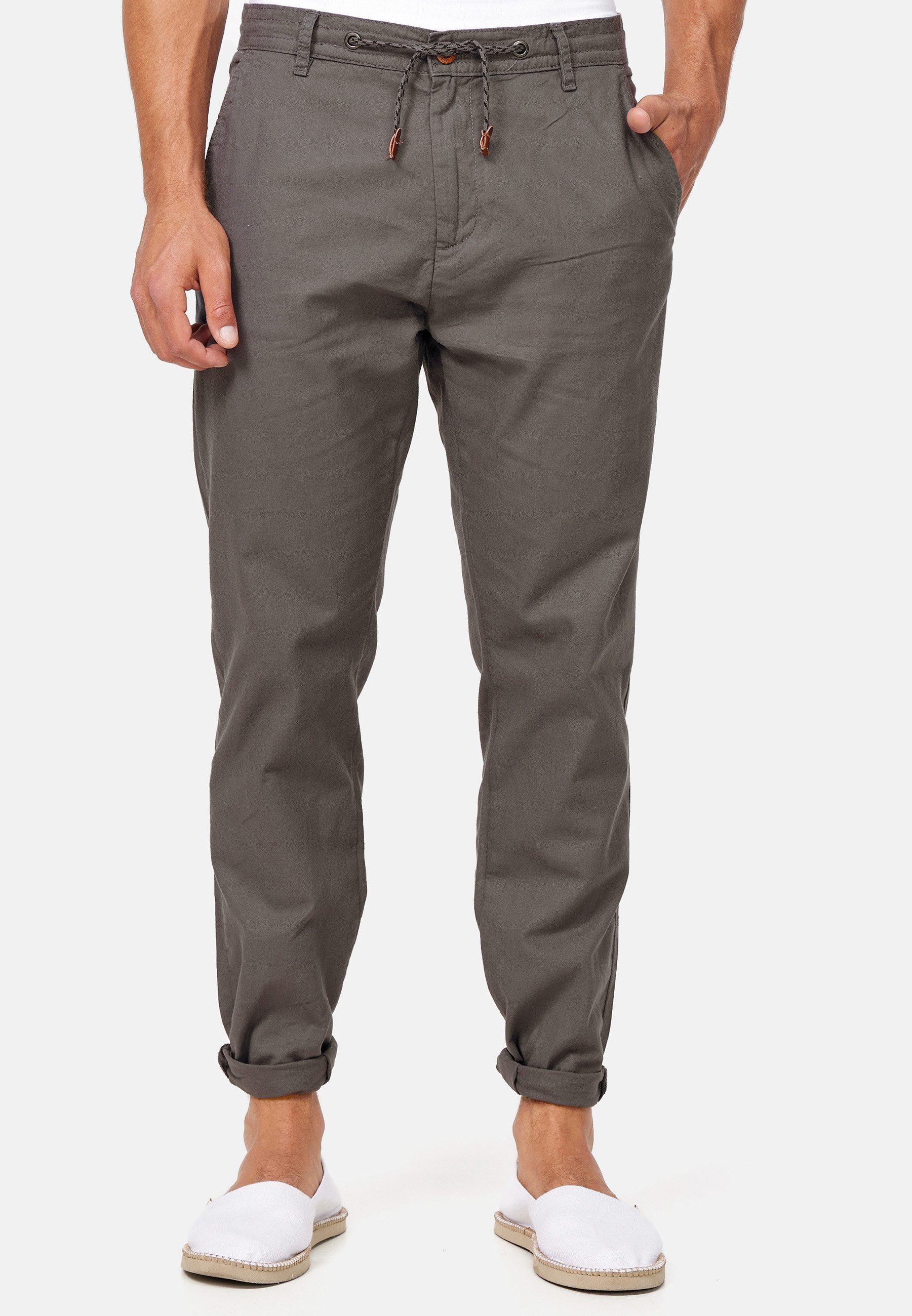 INDICODE Leinenhose Herren Veneto Sommerhose Leinen Herrenhose leichte Sommerhose mit Kordelzug