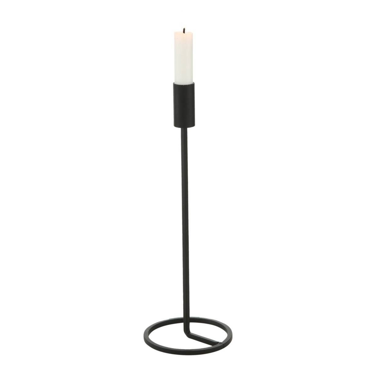 BOLTZE GRUPPE GmbH Kerzenhalter Kerzenständer aus Metall FIO, 3er-Set, schwarz (3er-Set, Kerzenhalter)