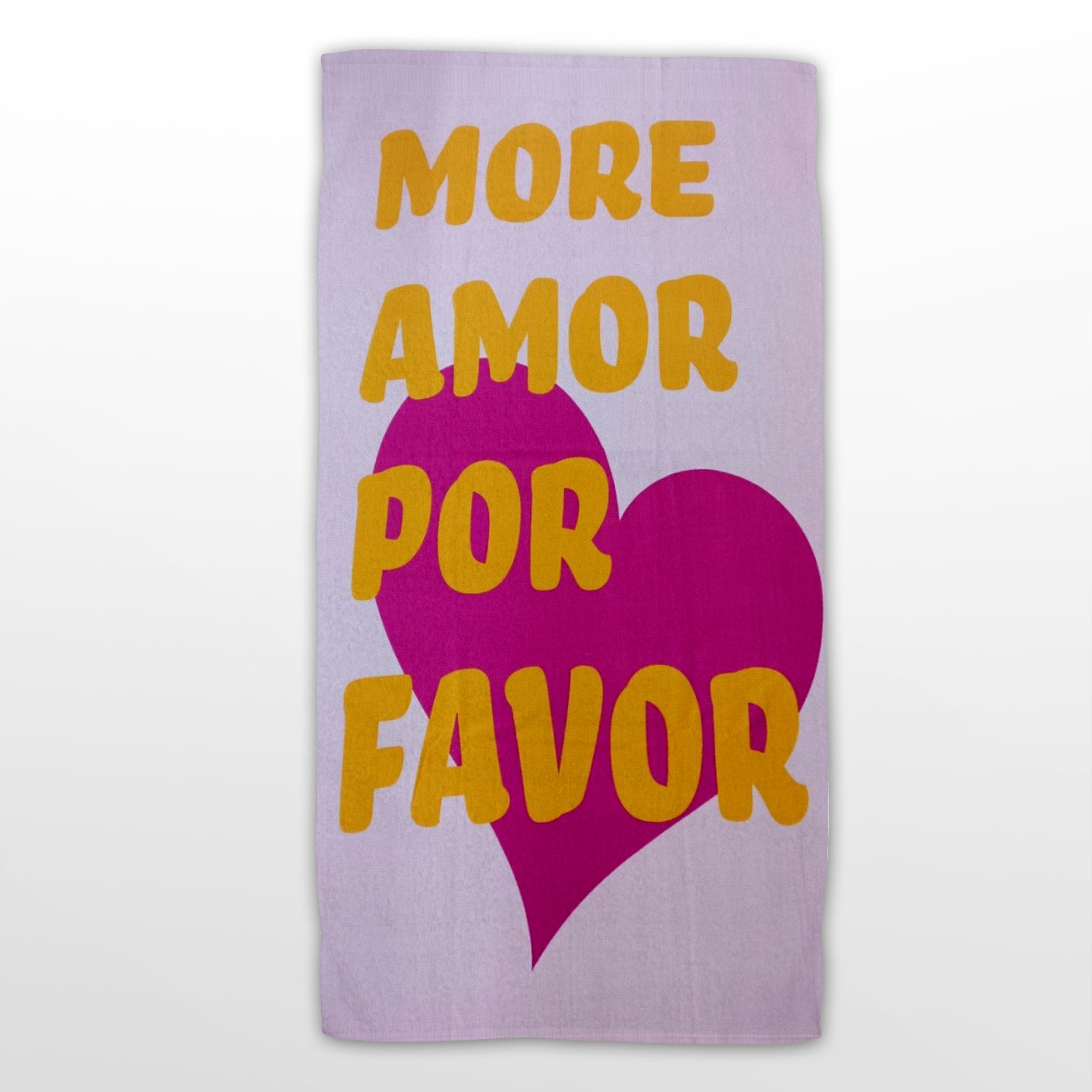 Aymax sprl Strandtuch More Amor Por Favor Strandtuch Schwimmbad 180x100 cm