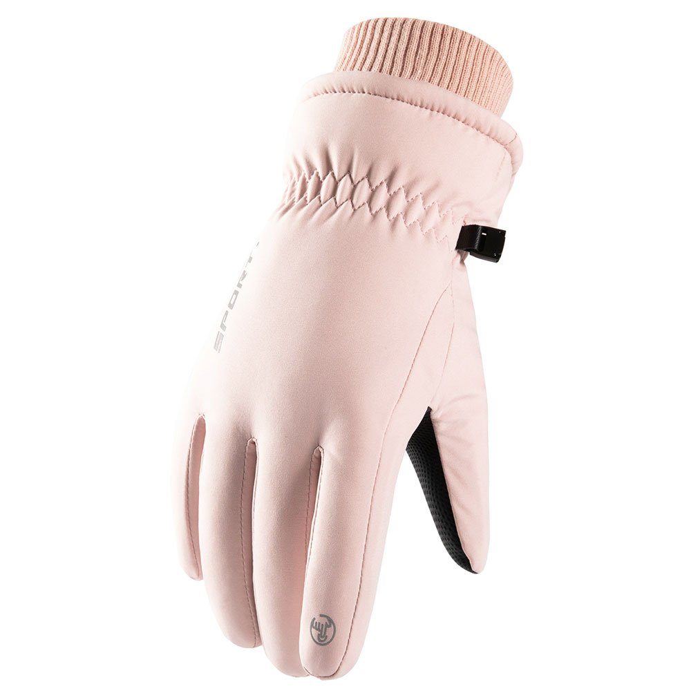 Warm Herren Damen Wasserdichte Motorrad Skihandschuhe für Fahrrad Winddichte Sunicol Rosa Handschuhe Touchscreen Thermo Sporthandschuhe Winterhandschuhe