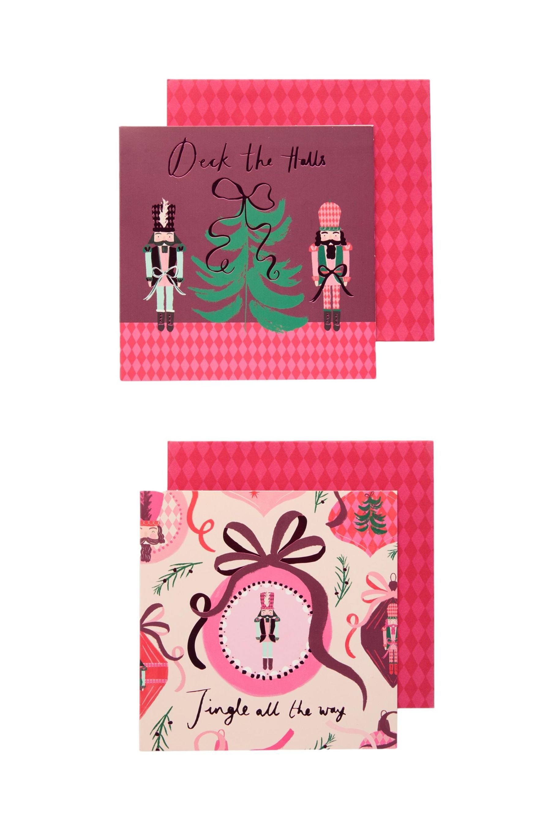 Pink / Burgundy Bow Nutcracker