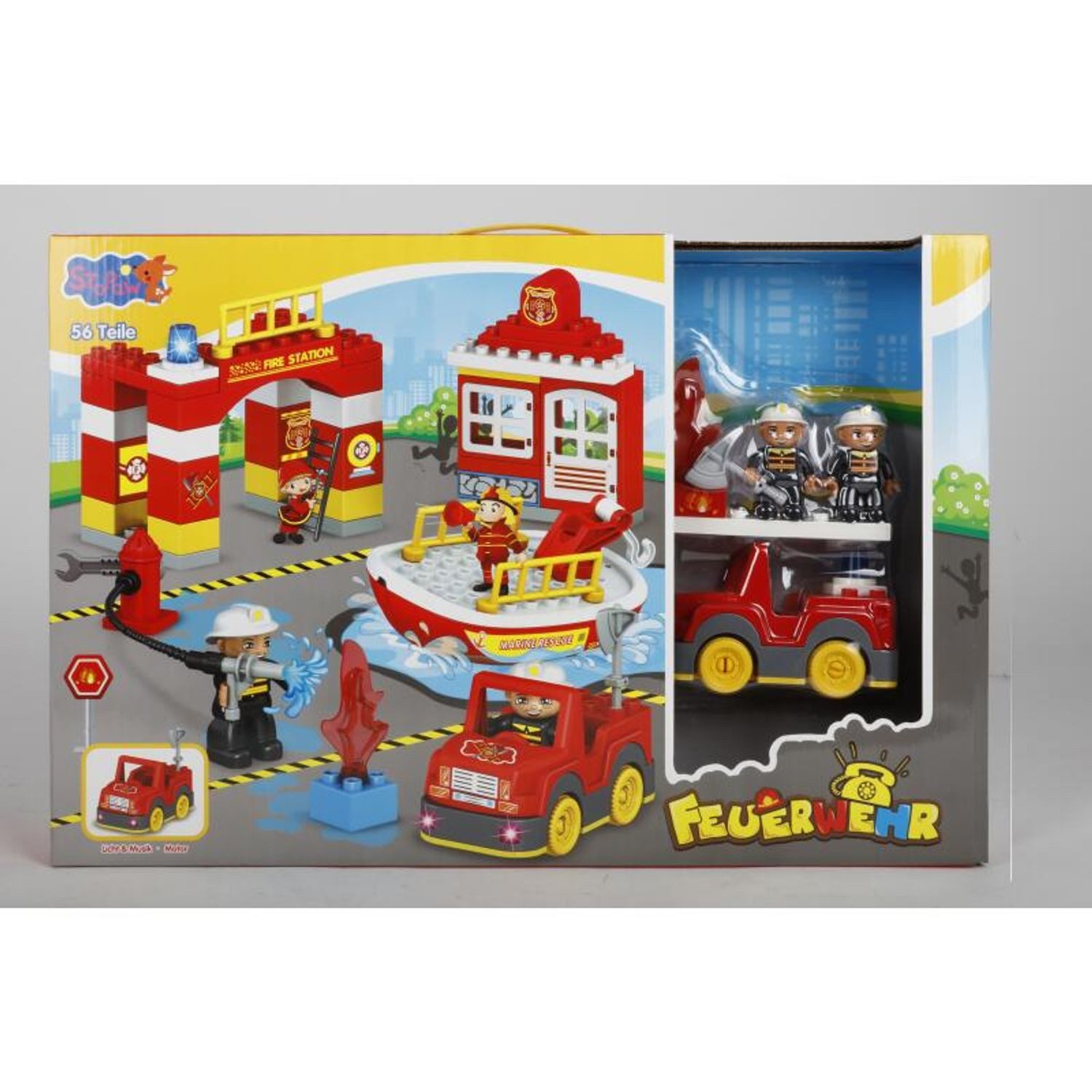 BURI Star-Power Bausteine Feuerwehr Spielzeug Kinder Babys Auto Innen Außen günstig online kaufen