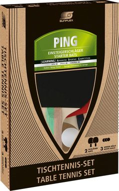 Sunflex Tischtennisschläger Tischtennis Set Ping Einsteiger Bat Racket