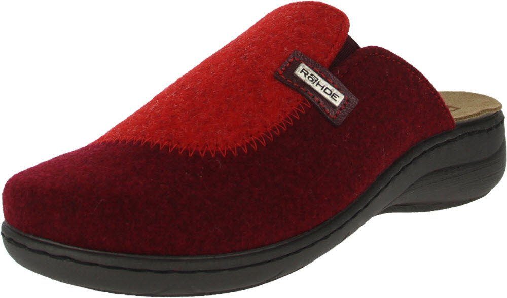 Rohde Bari Pantofole Donna In Feltro Glitterato, Chiudibile Con Velcro, Plantare Rimovibile