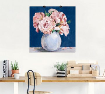 Artland Wandbild Süße Pfingstrosen in der Vase, Blumenbilder (1 St), als Leinwandbild, Poster in verschied. Größen