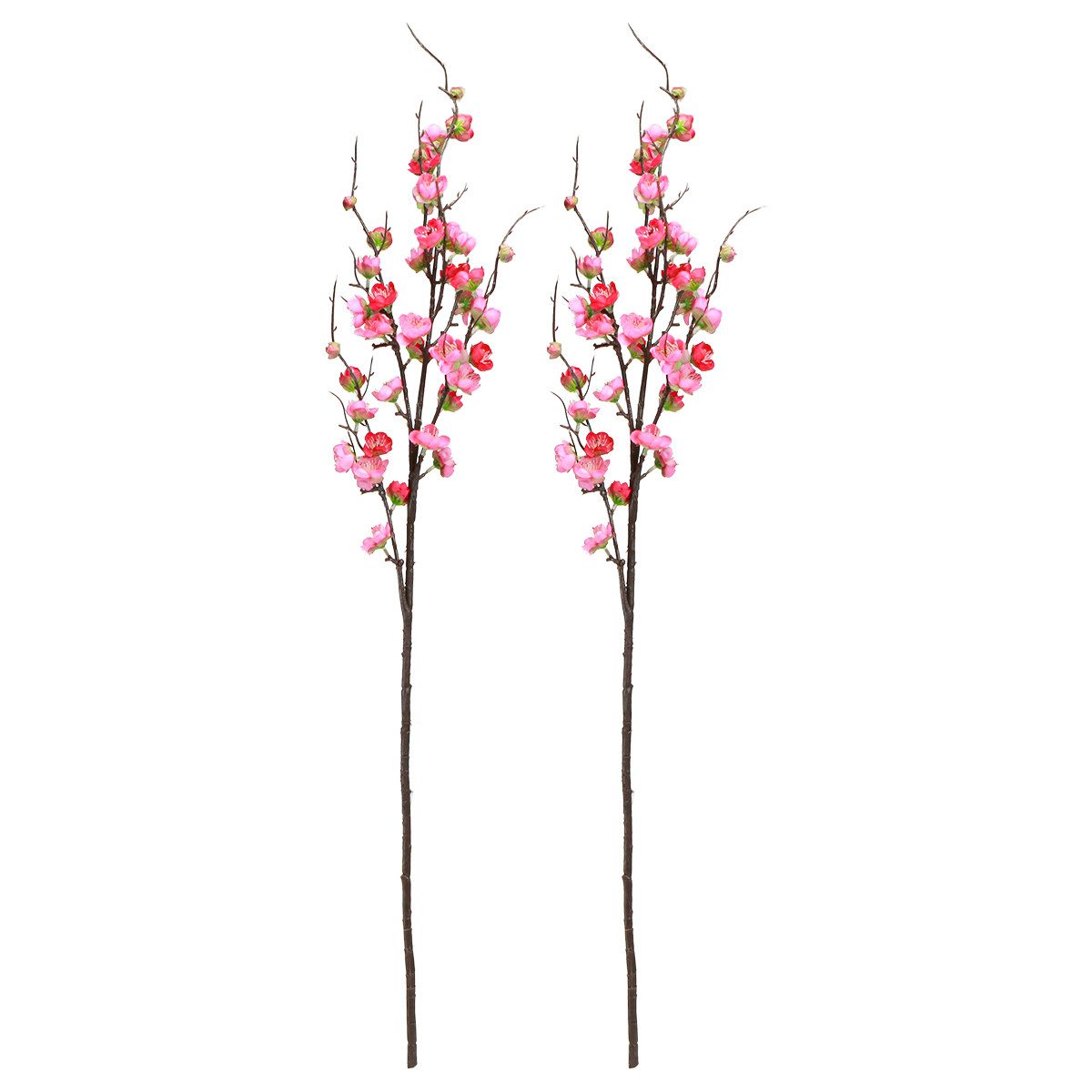 Kunstblume Kirschblüten Kunstzweig Dunkelrosa 96cm Dekoration 2 Stück, Florists Products, Höhe 1 cm