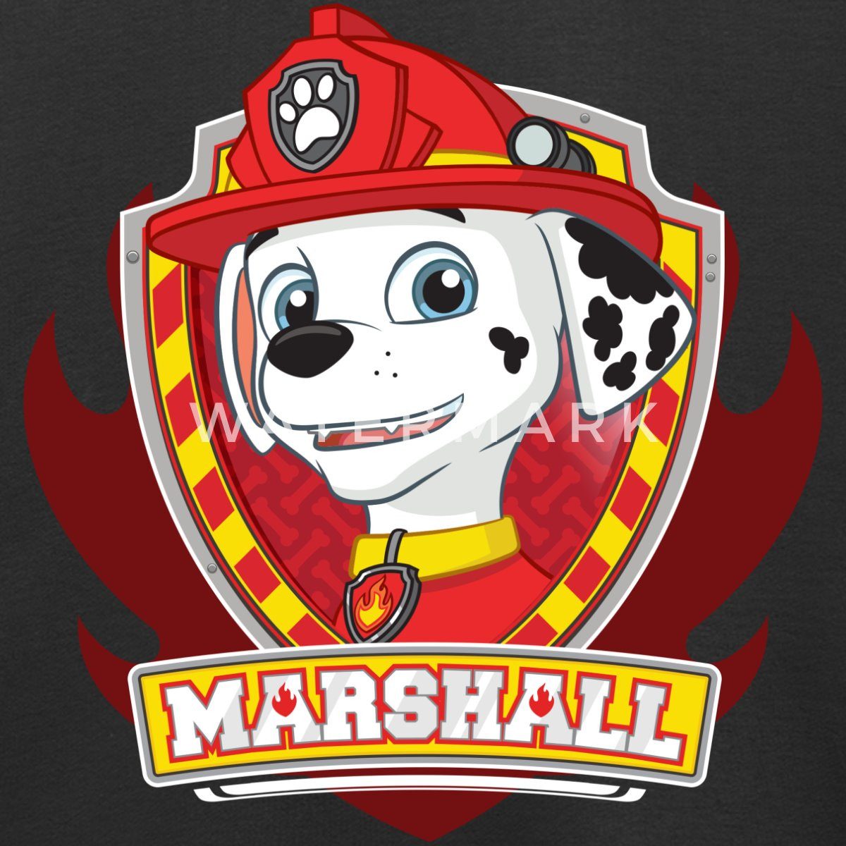 Spreadshirt Sweatshirt Paw Patrol Marshall Feuerwehrhund Feuerwehr Emblem Kinder Premium Pull (1-tlg)