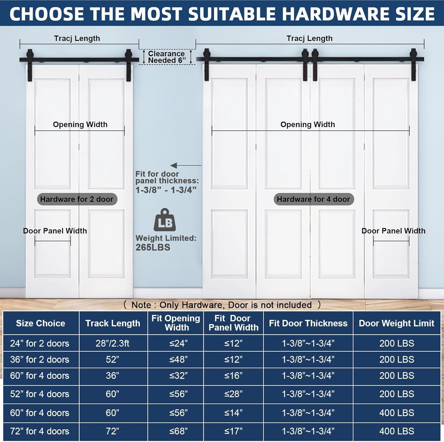 GarveeMore Schiebetür Schiebetürsystem 132 cm, Schiebetürbeschlag Set Laufs günstig online kaufen