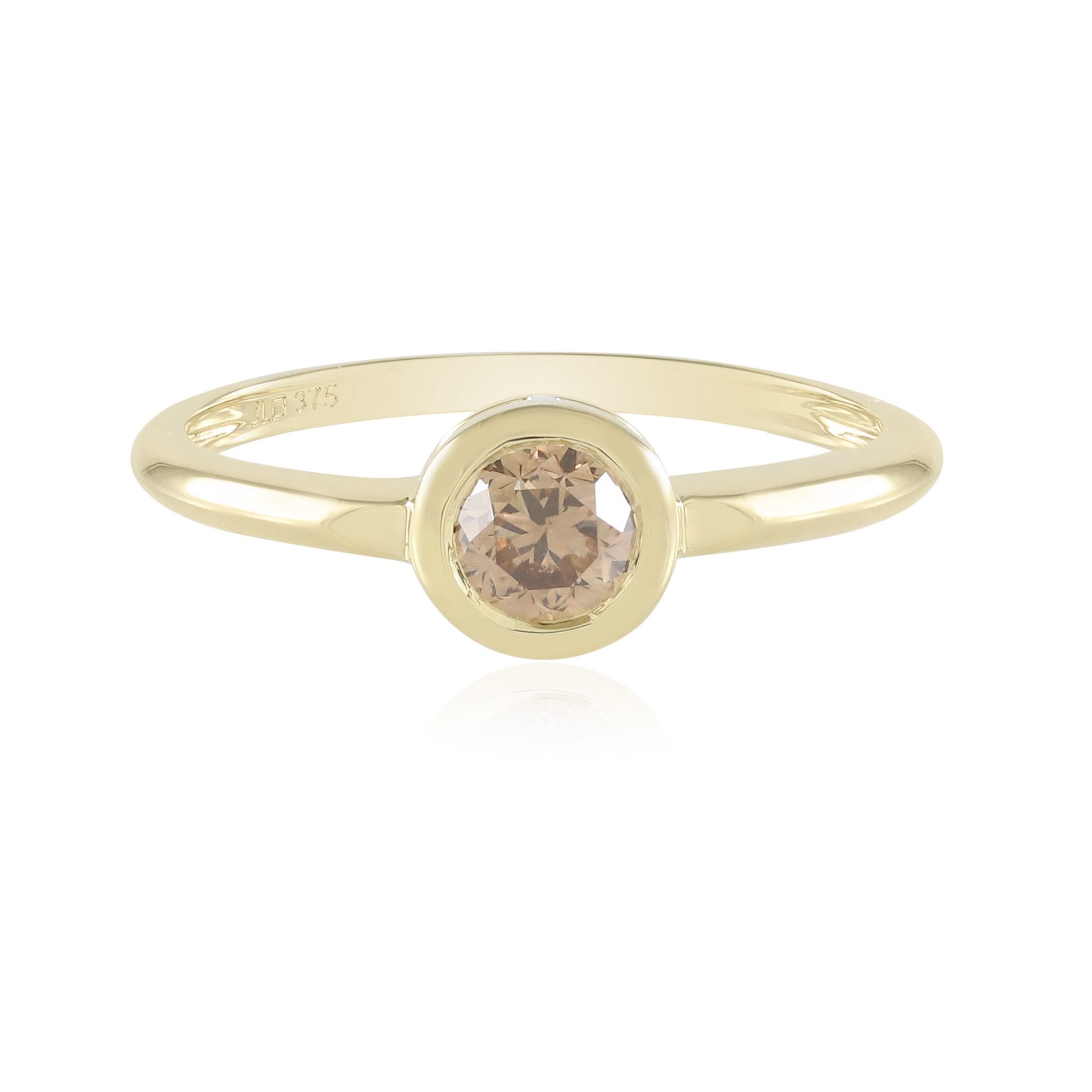 Cavill Diamantring Champagner-Diamant-Goldring, 0,45ct, 375 Gelbgold (1-tlg)