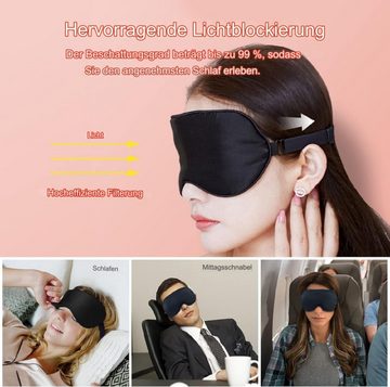 ousudela Augenmaske 2 Stück Augenmaske Verstellbarem Band Hautfreundlich Seide Ultraweiche