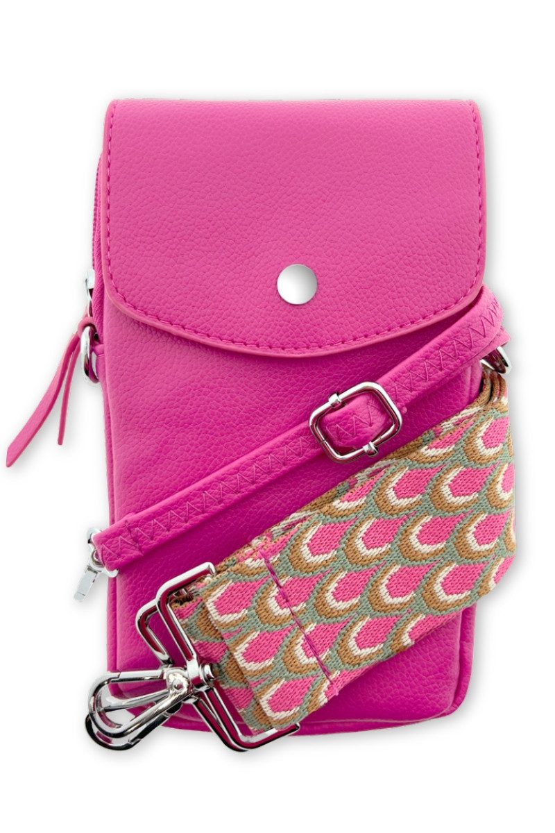 Lot83 Handtasche Handytasche - ELIN - grün, pink