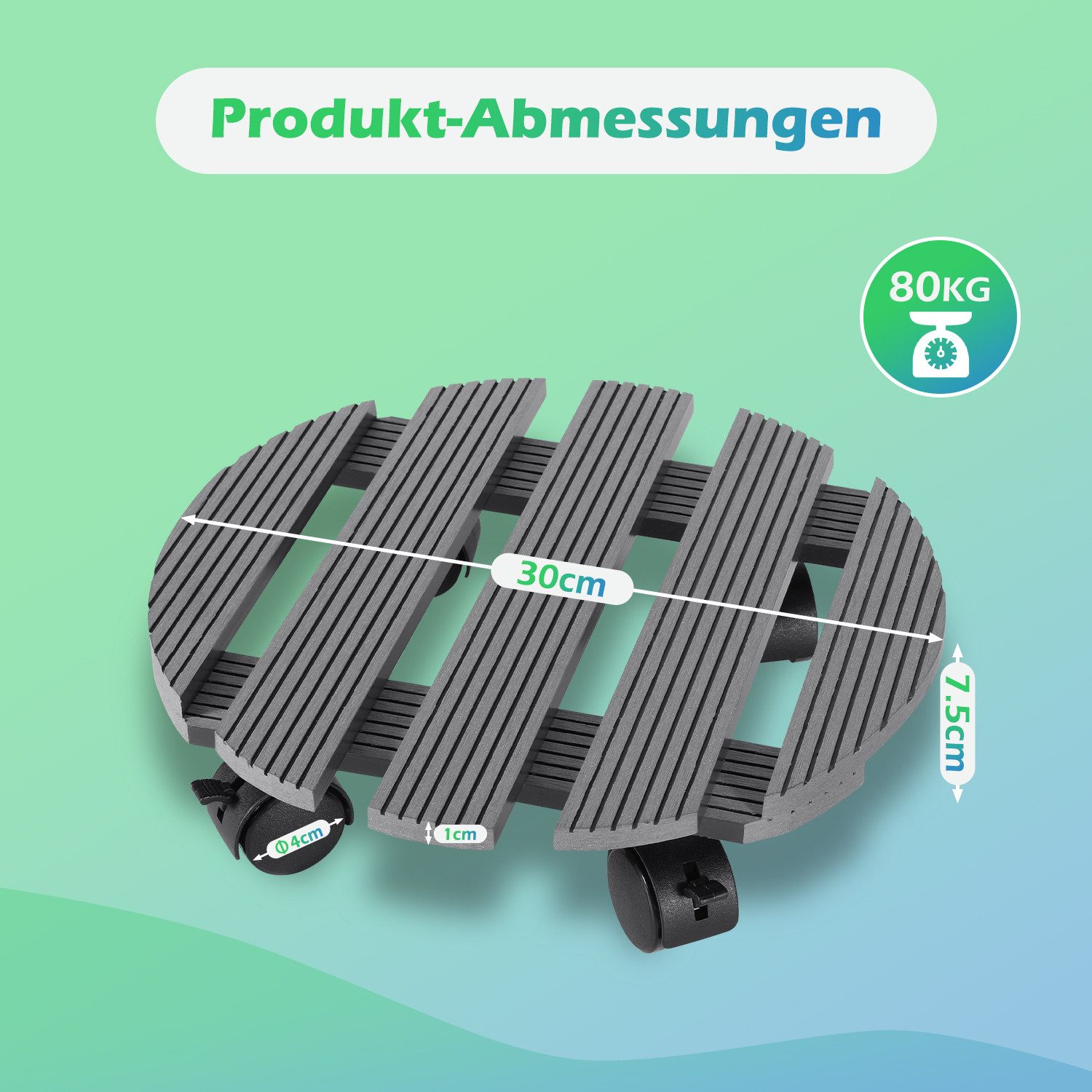 Clanmacy Pflanzenroller 2x Pflanzenroller Blumenroller Blumentopfuntersetze günstig online kaufen