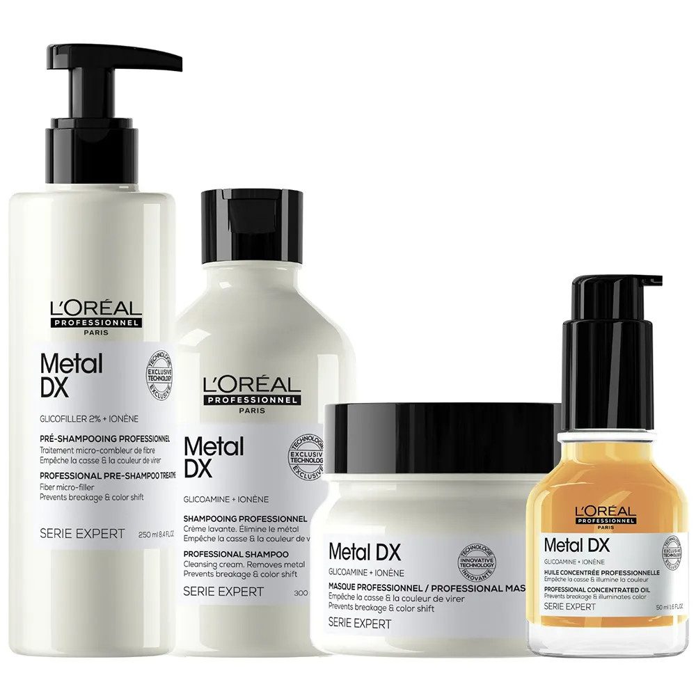 Haarpflege-Set L'Oréal Professionnel Metal DX Pflegeset Bundle 4-er Set