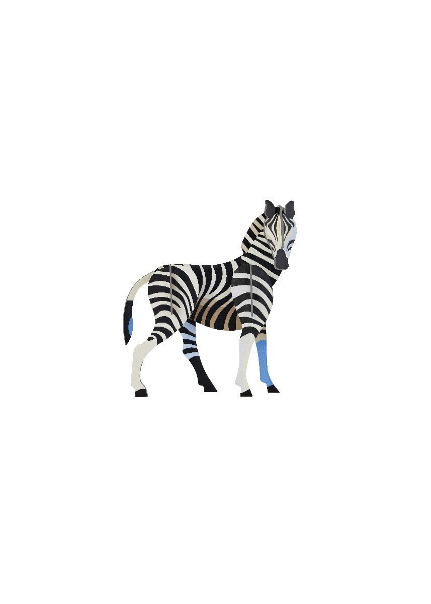 studio ROOF Wanddekoobjekt 3D Zebra (1 St), Zum Zusammenstecken