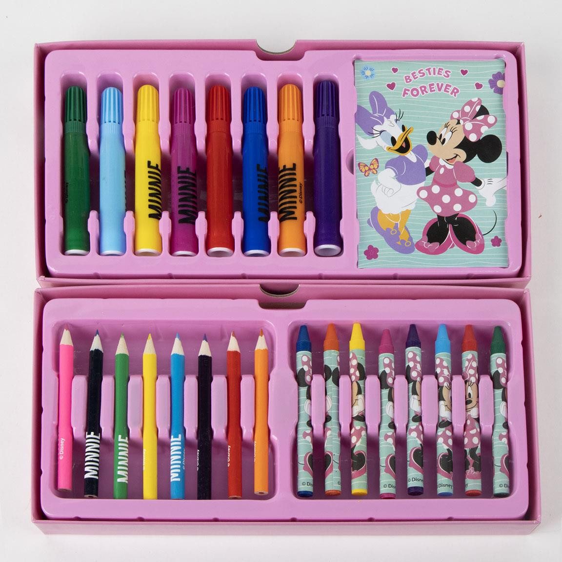 Cerda Malstift Kindermalkoffer, 68-teilig, Buntstifte, Filzstifte, Wasserfarben