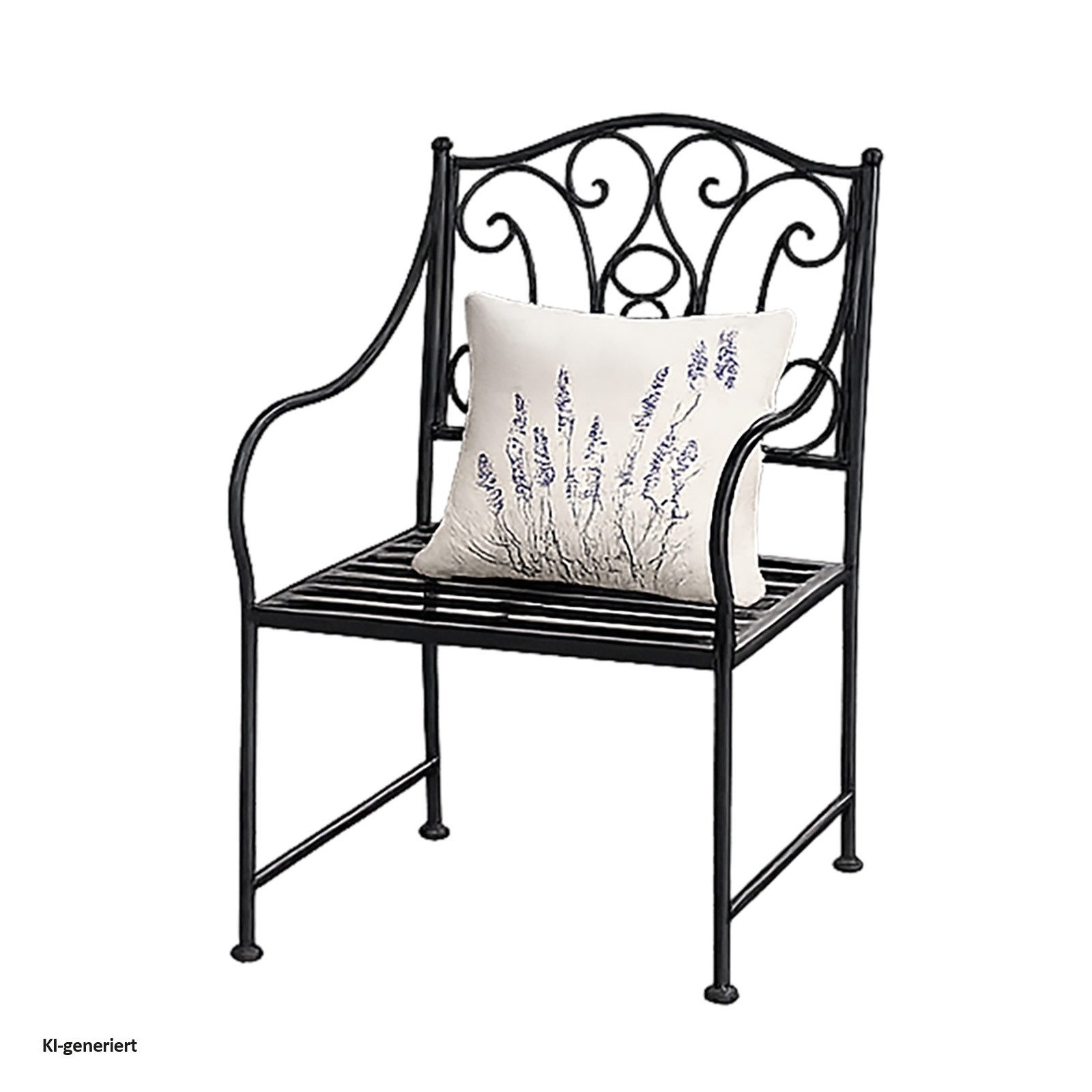 HTI-Line Gartenstuhl Gartenstuhl Curly (Stück, 1 St), Metallstuhl mit Armlehnen nostalgisch