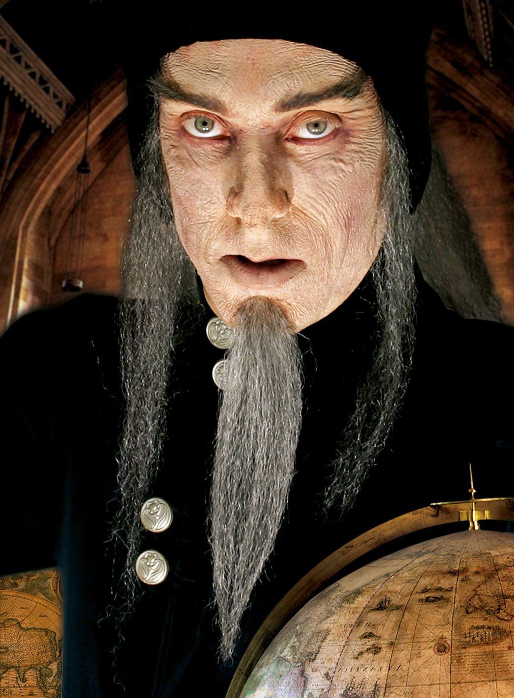 Maskworld Zauberer-Kostüm Kinnbart Galileo – 6 Farben, Professioneller Kinnbart aus Kunsthaar mit Echthaaranteil in Theaterqu