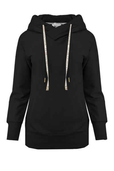 XOX Hoodie »XOX Sweatshirt mit Kapuze, Pullover schwarz - Fair Trade, Oberteil, Damenmode«