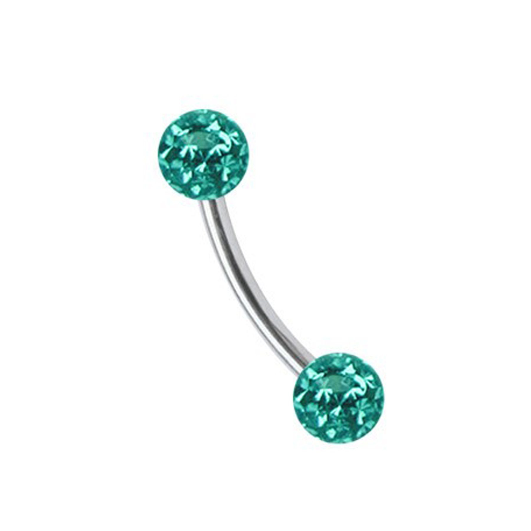 Adelia´s Augenbrauenpiercing Piercing Augenbrauenpiercing, Titan Banane mit 2 mini Ferido Epoxy