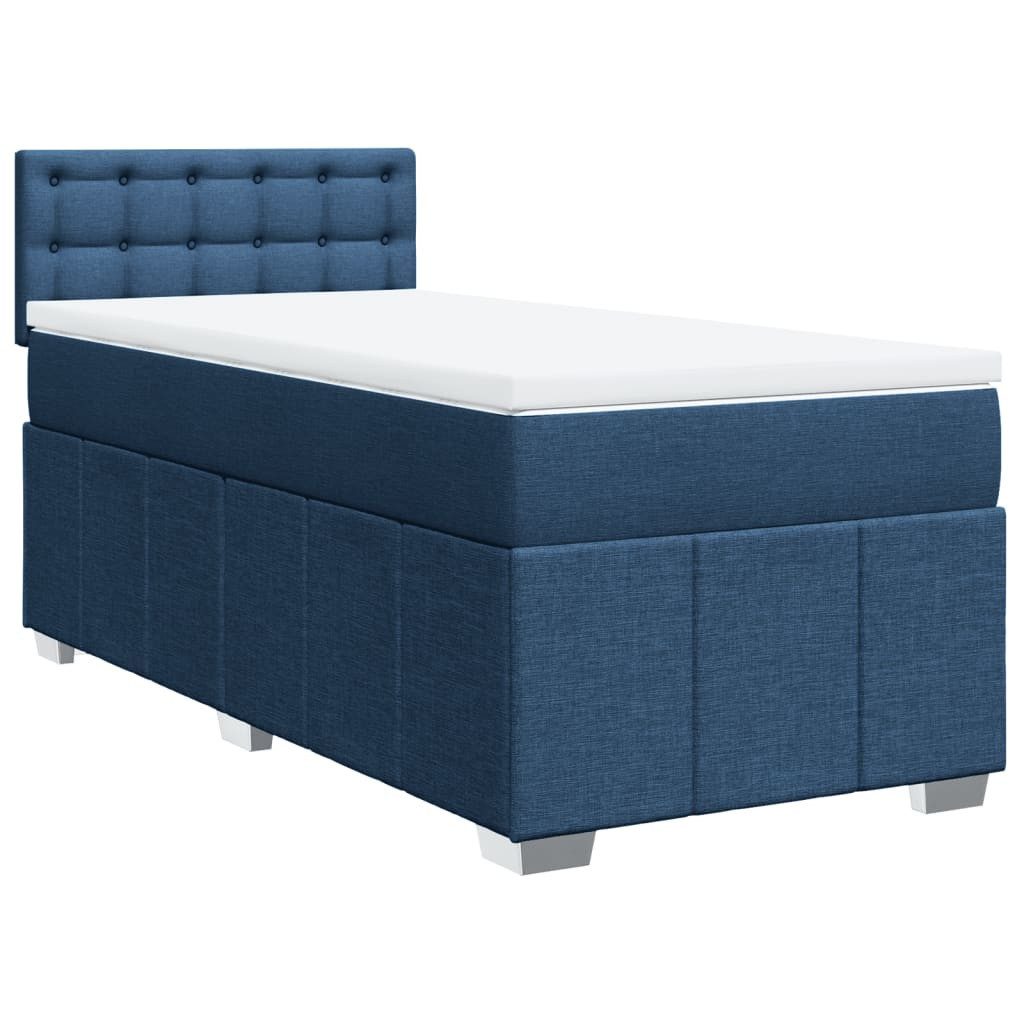 vidaXL Bett Boxspringbett mit Matratze Blau günstig online kaufen
