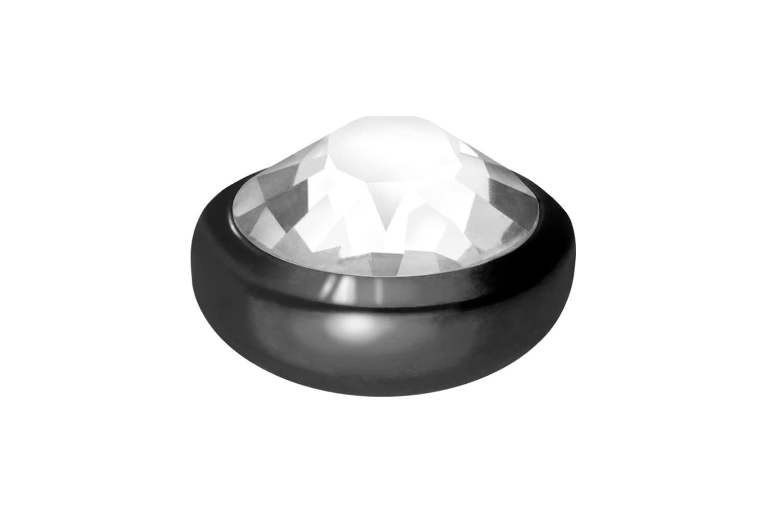 PIERCINGLINE Piercing-Set Chirurgenstahl Schraubdisc KRISTALL (Schraub-Aufsätze, 1-tlg)