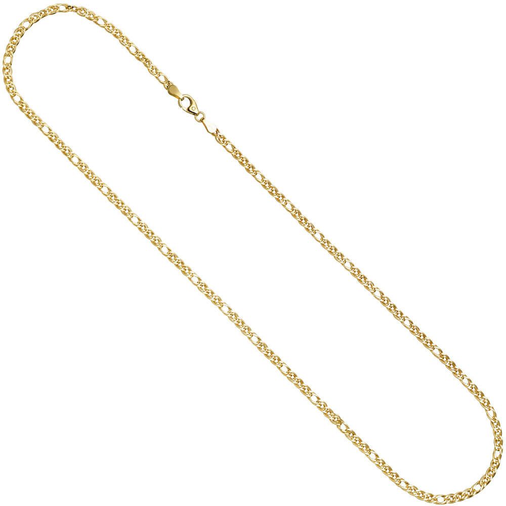 Schmuck Krone Goldkette 3mm Zwillings-Panzerkette aus 585 Gelbgold, 45cm, G günstig online kaufen