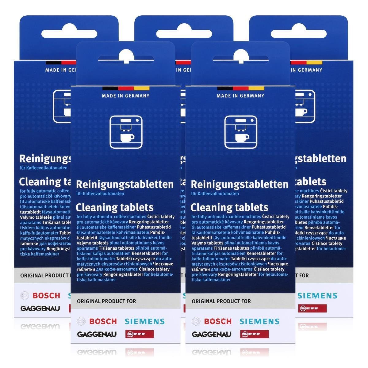 BOSCH 5x Bosch TCZ6001 Reinigungstabletten für Kaffeevollautomaten Reinigungstabletten