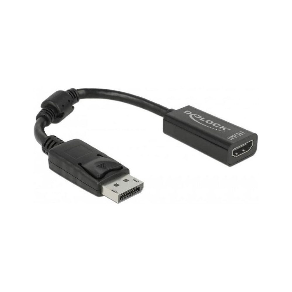 DeLOCK DP auf HDMI Adapter, 12,5 cm, schwarz. Audio- & Video-Adapter