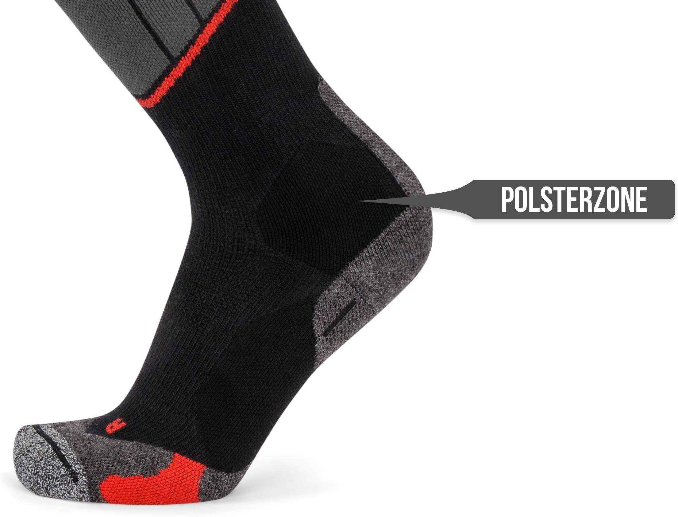 normani Wandersocken 2 Paar Merino Kompressionskniestrümpfe Darwin (Set, 2 Paar) für bessere Durchblutung