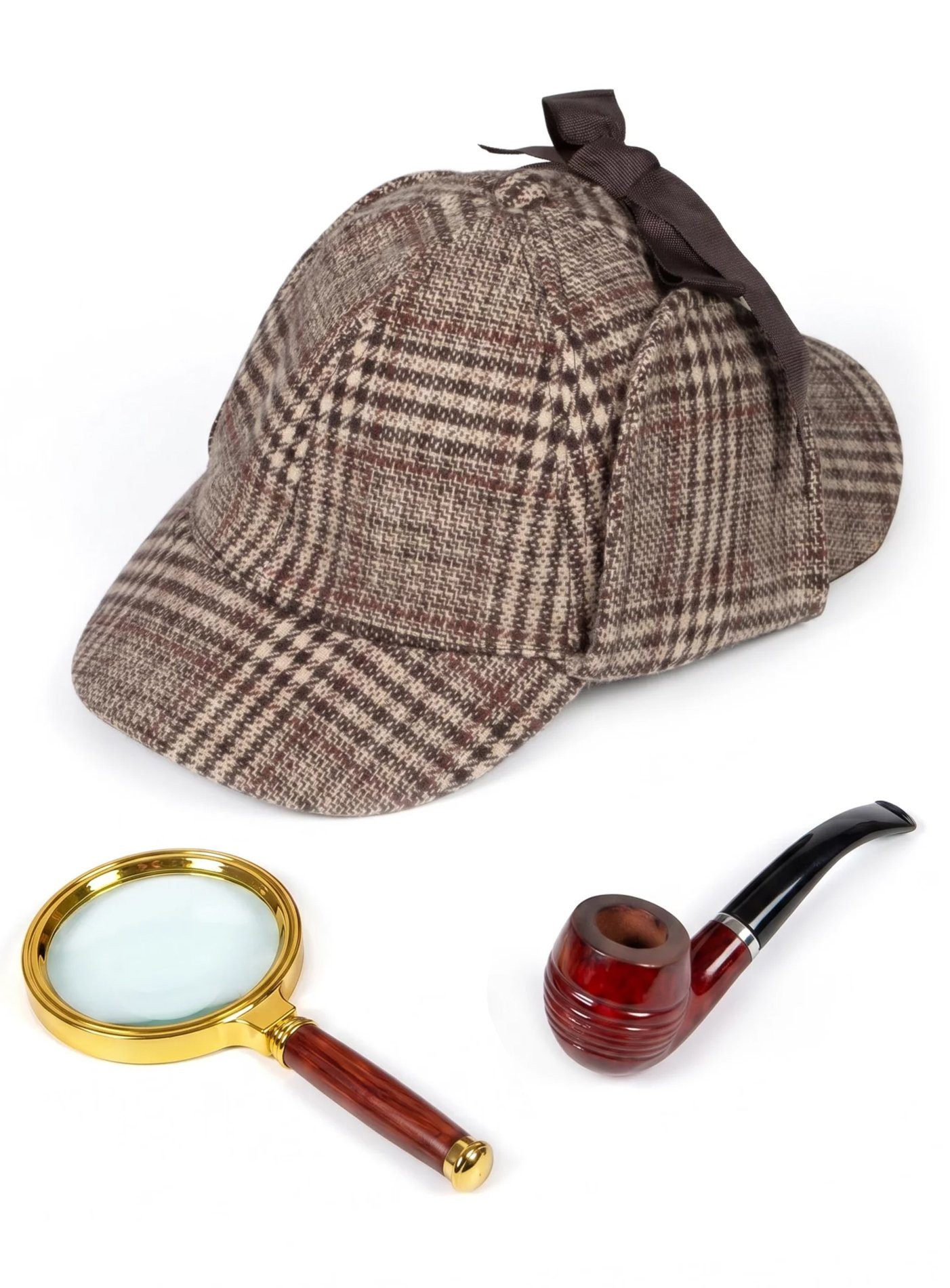 Metamorph Kostüm Sherlock Holmes Set, Kombiniere: dieses Set ist für Dich als Detektiv unverzichtbar!