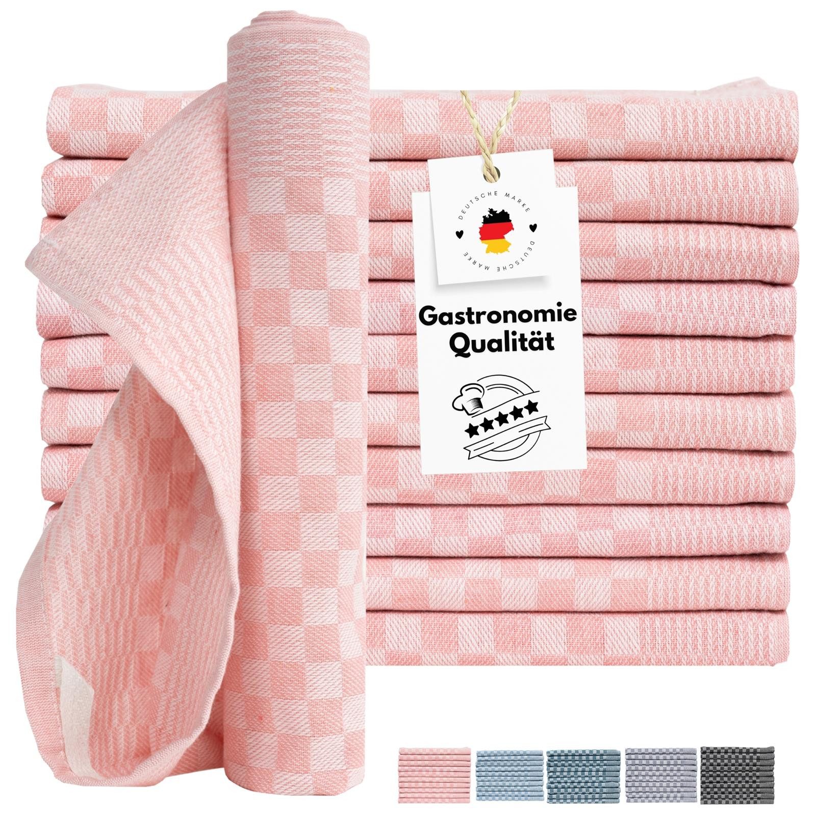 Carpe Sonno Geschirrtuch Grubentuch 100% Baumwolle Zwirn Qualität Allzwecktuch Küche Kochfest, (Spar-Set, 10-tlg., 10 Grubentücher), Gastro Geschirrhandtuch mit Aufhänger Must Have Wohnung Haushalt