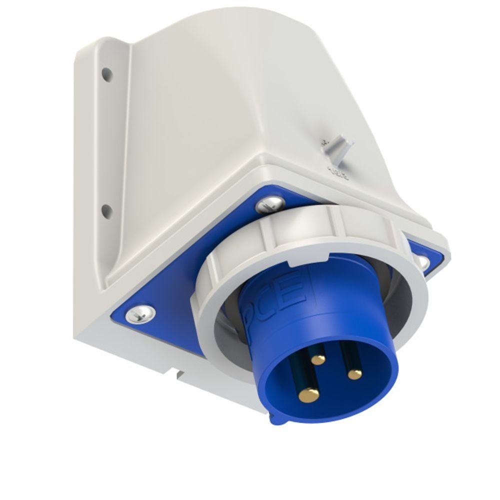 PCE PCE CEE-Wandgerätestecker 16A 3p 6h IP67 Elektro-Kabel, CEE-Wandgerätestecker 16A 3p 6h IP67