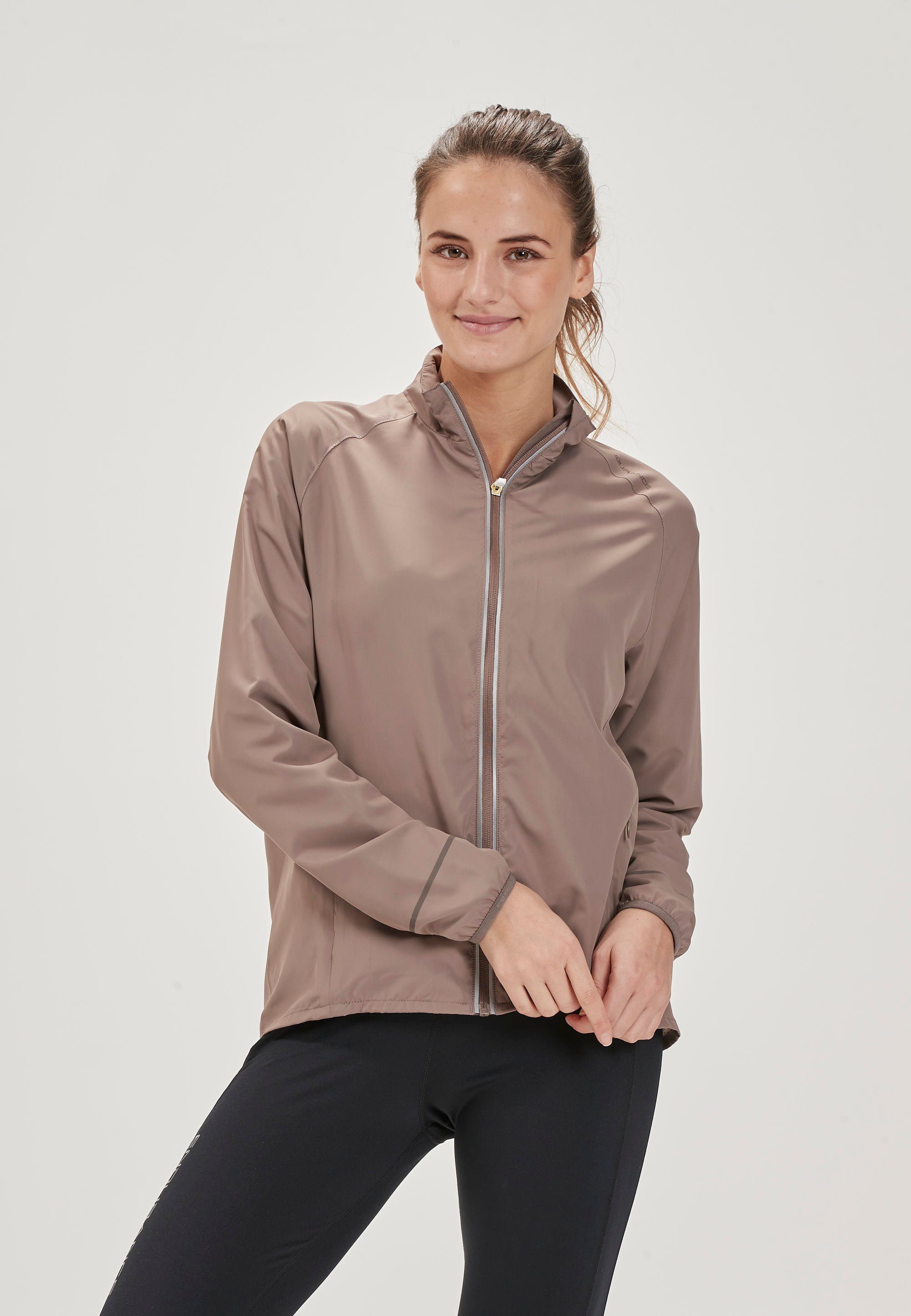 ENDURANCE Laufjacke Shela hoher braun-beige Atmungsaktivität mit