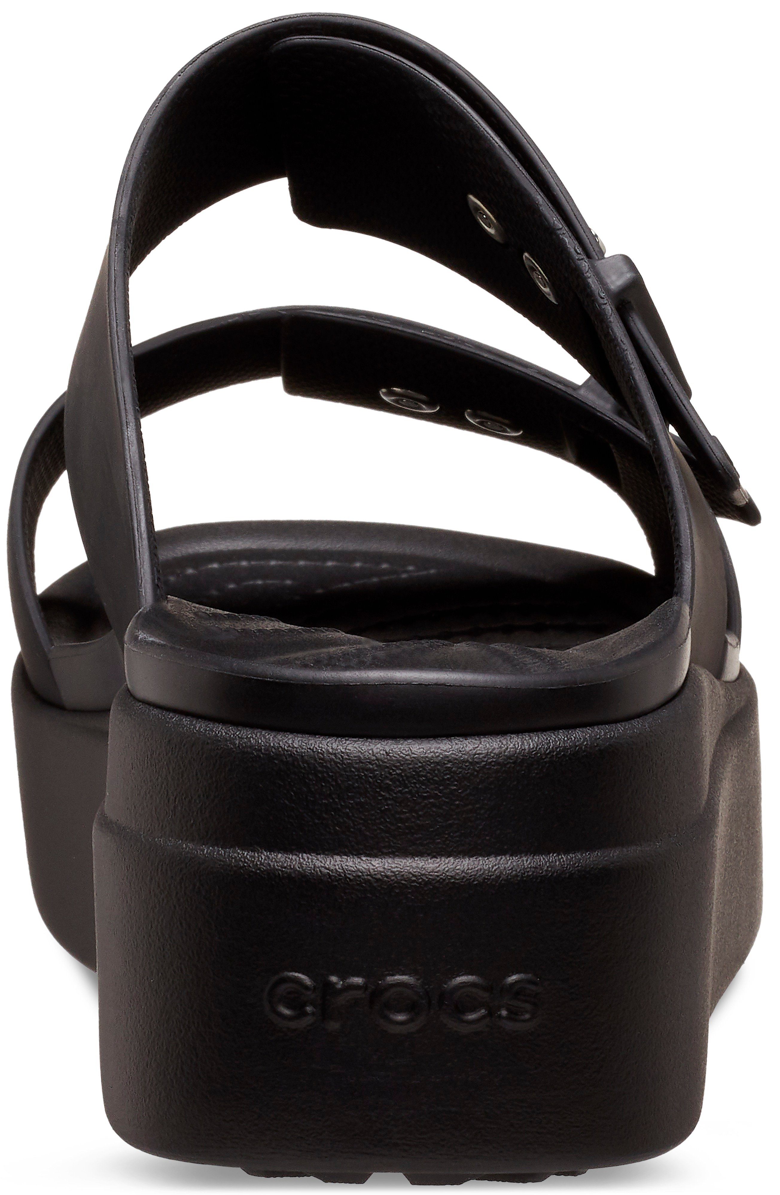 Crocs Brooklyn Low Wedge Pantolette, Plateau, Sommerschuh, Schlappen mit Schnallenverschluss